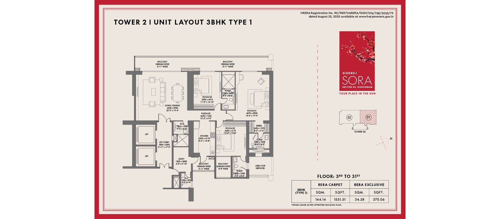 Godrej Sora floor plan